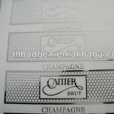 China Custom METAL electroforming nickel label sticker for perfume bottle brass thin metal sticker for sale