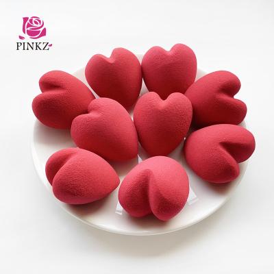 China Custom Pinkz Heart Shape Makeup Sponges Private Label Beauty Makeup Wedges Sponge Latex Free Sponge for sale