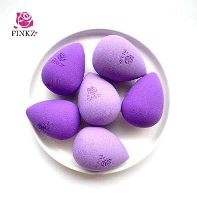 China Factory direct Pinkz Teardrop Shape Sponge Beauty Blender Makeup Sponge Basic Purple Tool for sale