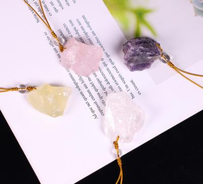 China Fashionable CIA Natural Raw Stone Amazon Opens Crystal Phone Holder Mobile Phone Chains Car Purse Key Jewelry Accessories for sale