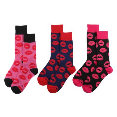 China Popular antibacterial and premium smooch socks wholesale sport sock socks custom made for valentines day gifts for sale