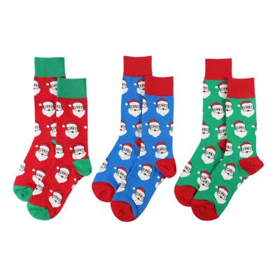 China Unisex Custom Christmas Sock Santa Socks Breathable Cotton Happy Socks Stocking Novelty Gifts for sale