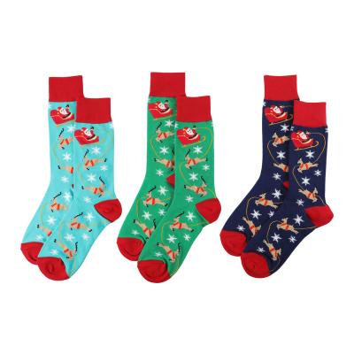 China Breathable Santa/Reindeer Socks Christmas Stocking Unisex Novelty Gifts Christmas Gifts Custom Socks for sale