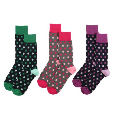 China Custom Logo Polka Dot Socks Breathable Cotton Sock Wholesale Unisex Sport Socks for sale