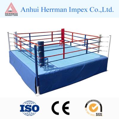 China Commercial Canvas Floor Powder Coated AIBA Boxing Ring for sale