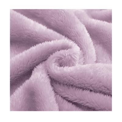 China Anti Pill Lilac Purple Plain All Colors Sherpa Fabric Custom Knitted Arctic Velvet Dyed Soft Plush 100%Polyester Solid For Jacket Men for sale