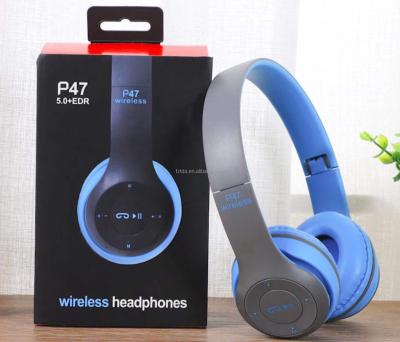 China Cheap Foldable Headband Factory FM Radio Gift Auriculares P47 Earpiece P47 Headset Wireless Earphone for sale