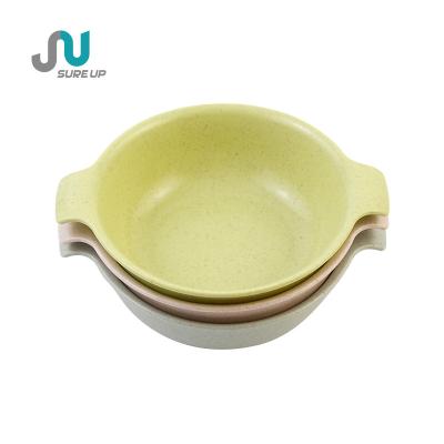 China New Shape Business Eco-friendly Plastic Plastic Bowl Wheat Straw Cutlery Rice And Soup Bowl Biodegradable for sale