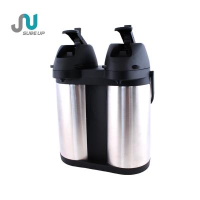 China Durable Steel 1.9L+1.9Lcstainless Double Lined Airpot Thermos (ASUF019D) for sale