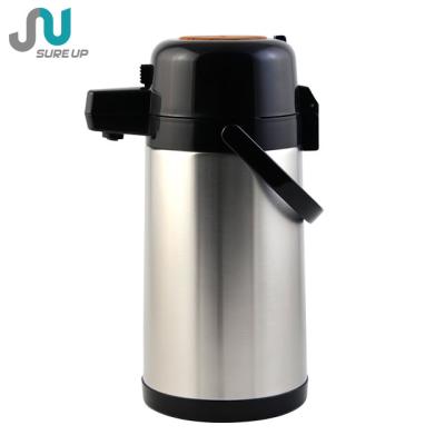 China PORTABLE High Quality Glass Airpot Thermos 2.2L Press Compressor Refill Thermos Coffee Pot for sale