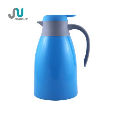 China Sustainable Food Grade 1.0L Insulated Plastic Vacuum Server Beverage Coffee Pot Hot And Cold Thermos for sale