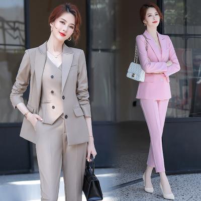 China 2021 New Anti-wrinkle fashion high quality ladies business office suit tuxedo ladies suit for sale