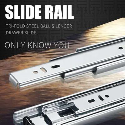 China 45mm Modern Furniture Telescopic Channel Drawer Slides Drawers Kitchen for sale