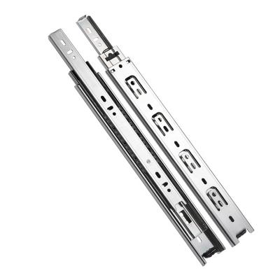 China Office Appliances High Quality Ball Bearing 3 Channel Iron Telescopic Material Drawer Slide for sale