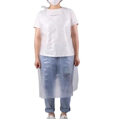 China Cleaning Disposable PE Apron White Waterproof Plastic Restaurant LDPE Apron for sale