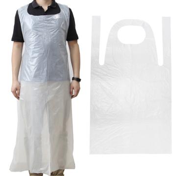 China Disposable plastic apron HDPE CPE apron medical pe aprons for adult for sale