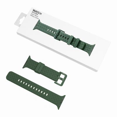 China Optional Hot Sale Dirt-resistant Dirt-resistant Apple Watch Strap Silicone Strap Buckle Strap Watch for sale