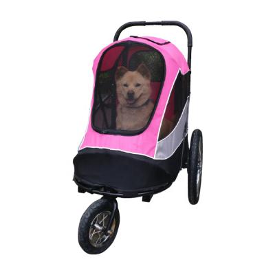 China Durable Comfortable Adjustable Hot sale high quality Iron stent Eco-Friendly Feature wholesale foldable 3 wheels pet stroller dog pet trolley for outdoor for sale