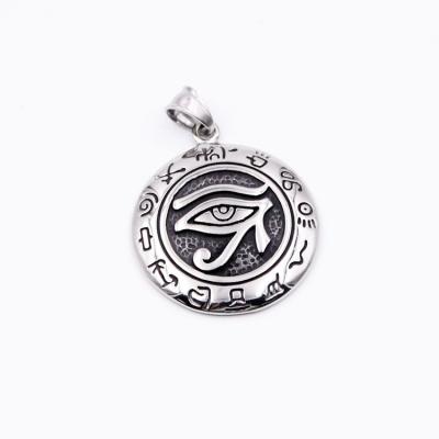 China Vintage Stainless Steel High Quality Eye Necklace Vintage Jewelry Pendant Necklace For Women for sale