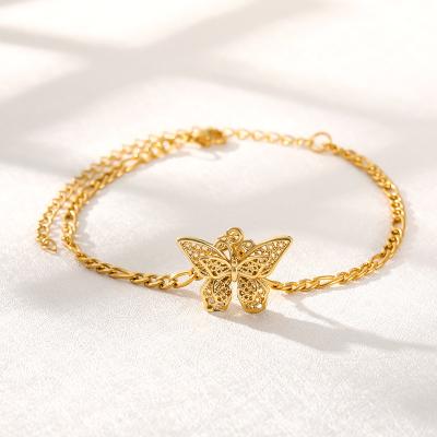 China Gold Stainless Steel Romantic Animal Bracelets For Women Daily Jewelry Charm Bracelet For Femme Wedding Gift for sale