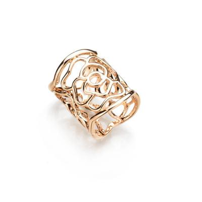 China Promotion Product Cheap Environment Friendly Metal Rose Hollow Out Scarf Ring Buckle for sale