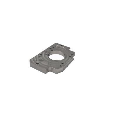 China Hot Selling Silver Aluminum Precision Spare Parts Aluminum Plate Clamp Custom Machining CNC 4-5axis for sale