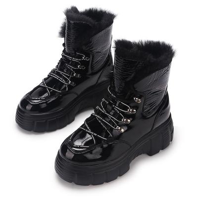 China Winter Thermal Season Color Lady Fashion Shoes Chinese Wearing Platform Silver Thick Bottom Women Snow Boots for sale