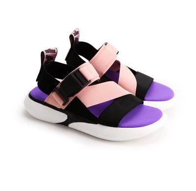 China CUSHIONING hot sale soft comfort summer beach unique buckle strap rubber women freeze sandal ladies fashion casual sandals for sale