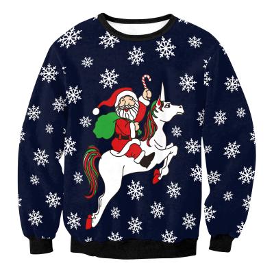 China Round Collar Autumn Winter New Womens Pullover Hoodies Unisex Breathable Santa Moose Long Loose Tracksuits Female Sleeve For Men for sale