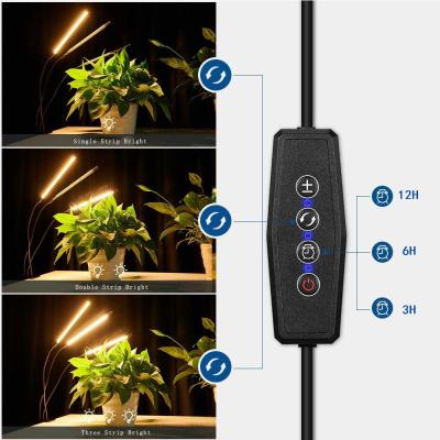 China 5 Full Spectrum 3 Heads 30W Dimming Level Greenhouse Led To Grow Flexible Indoor 360 Grow Led Grow Light for sale