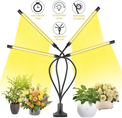 China Seed Starting Stand 4 Head Professional Flexible Clip Full Spectrum Led Grow Lights Indoor Garden LED Grow Light for sale