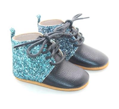 China New Design Glitter Baby Shoes Kids Leather Shoes Round High Quality Oxford Shoes Lovely Baby Shoes for sale