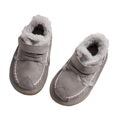 China Other children's boots 2021 new winter plush girls' winter plush girls' foreign style low top short boots cotton boys' cotton soft soled shoes for sale