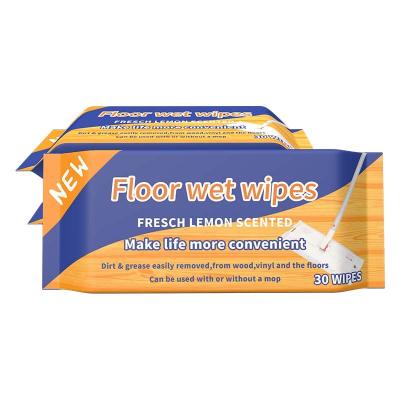 China Cleaning No Dye Healthcare Customized Wet Spunlace Nonwoven Fabric Floor Wipes for sale