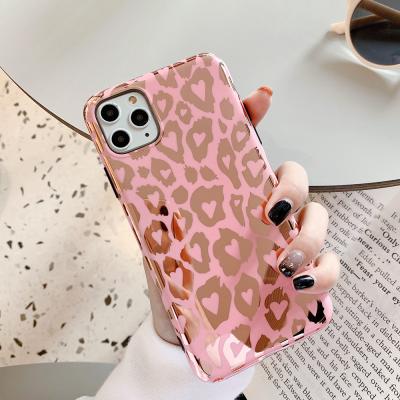 China Dirt Resistant Luxury Electroplating IMD Leopard Print Soft Tpu Case For iPhone 11 Pro Max for sale