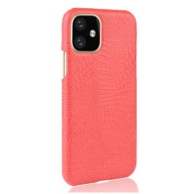 China Hard Resistant PC Pattern Dirt Crocodile PU Leather Back Cover Case For iPhone 11 for sale