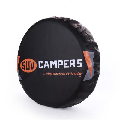 China Excellent Equipment Spare Tire Cover Spare Wheel Tire Cover Black Customized Logo Tire Bag for sale