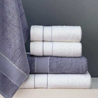 China Sustainable Customized Luxury Hotels Cotton Towels Hotel Designer Set Bath Towel Sets Luxury 100otton Hotel for sale