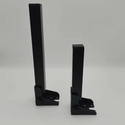 Κίνα Foldable Custom Height Hidden Folding Furniture Table Legs Meta Black Sofa Legs for Sofa Iron I Shape Bed/cabinet/sofa προς πώληση