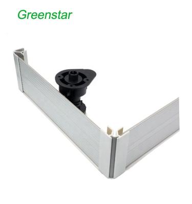 China Aluminum Brushed toe kick baseboard Plastic kitchen cabinet plinth high quality PVC skirting board à venda