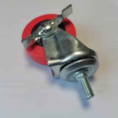 Κίνα Factory Price 1.5Inch 2Inch 2.5Inch 3Inch Furniture Red PU 10mm Stem Wheel Caster προς πώληση