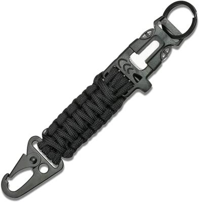 China Outdoor Camping Hiking Promotional Custom Logo 550 Tactical Paracord Gift Traveling Key Chain for sale