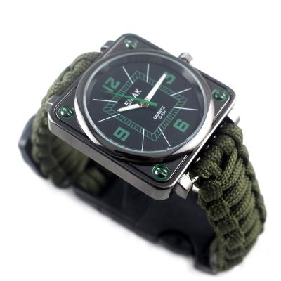 China Outdoor Camping Hiking Travel Mens Gift Tactical Watch Sport, Outdoor Camping Watch Survival, Paracord Survival Watch for sale