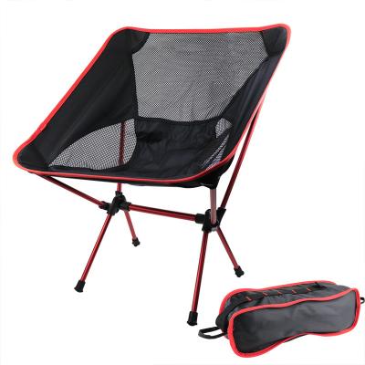 China portable lightweight folding chair Easy-carrying aluminum foldable camp chairs moon outdoor camping chair for sale