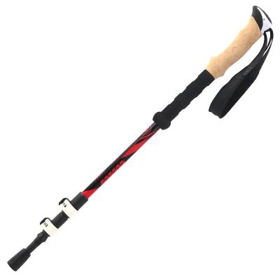 China Adjustable Folding Alpenstock Mountaineering Aluminum Folding Cane Walking Sticks Hiking Poles Trekking Poles for sale