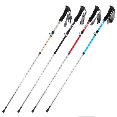 China Adjustable Folding Canes Trail Trekking Poles Ultra Strong Folding Hiking Poles Outdoor Sports Climbing Sticks for sale