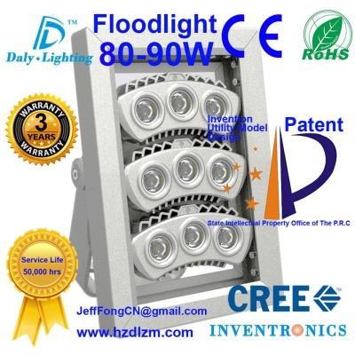 China LED Flood Light 80-90W with CE,RoHS Certified and Best Cooling Efficiency Floodlight Made in China for sale