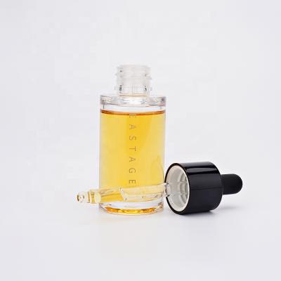 China Personal Luxury Cosmetic Packaging 30ml PET Serum Essential Oil Skin Care Dropper Plastic Single Bottle for sale