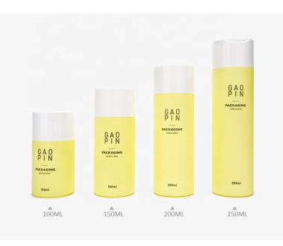 China BEAUTY PACKAGING Fast Delivery Empty Cylinder HDPE Soft Touch Squeeze Shampoo And Conditioner Plastic Bottle With Disc Cap for sale