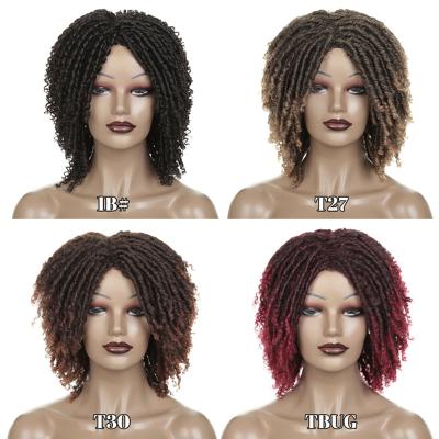 China Hot Sale 8Inch Silky Straight Wave Crochet Braid Wig Dreadlocks Extensions For Black Wig Afro Twist Hair Extensions Braids Wig for sale